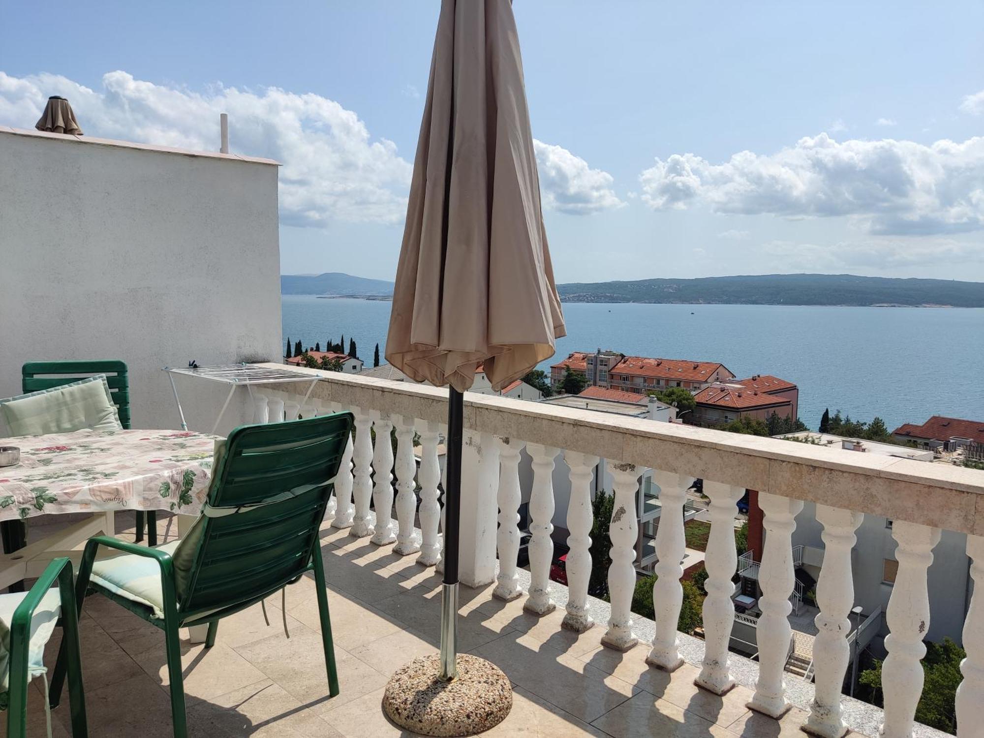 Panorama View Close Sandy Beach 100M To Talasoterapija, Crikvenica Bagian luar foto